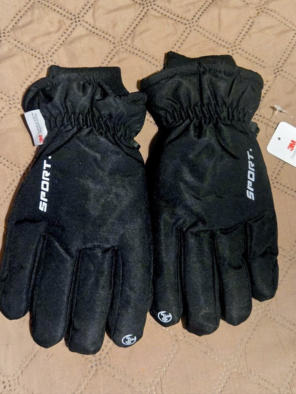 3M Thinsulate Black Sport Men's Winter Gloves